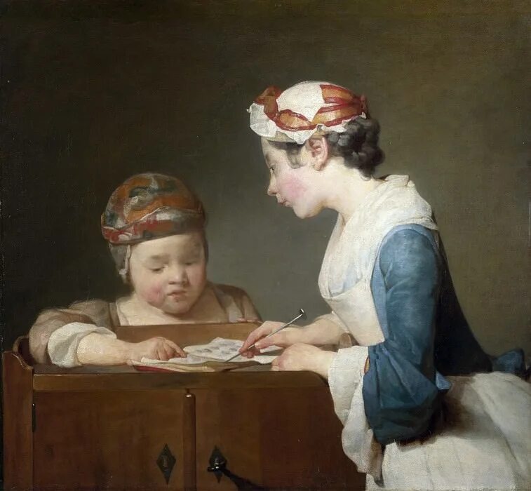 Жан-Батист-Симеон Шарден, «Юная учительница» (ок. 1740)
