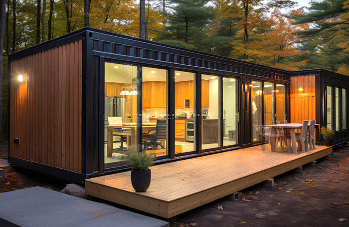    Проект загородного дома из грузового контейнера.Vectorwin/Фотобанк Лори