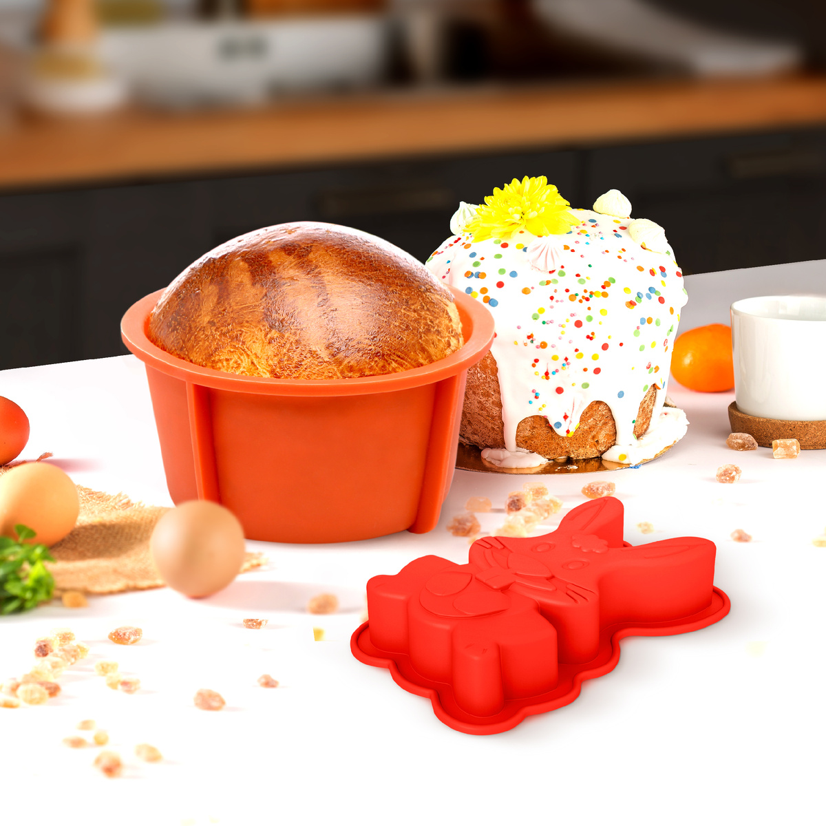 Силиконовые формы ХОРС "Кулич" и "Заяц"