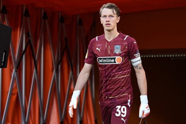    Матвей Сафонов в составе горожан. Фото: официальный сайт ФК Краснодар