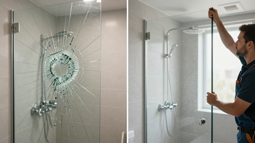 замена стекла в душевой кабине