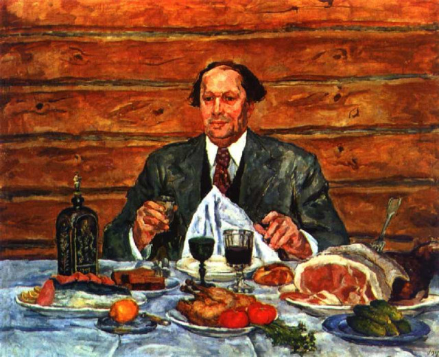 Петр Кончаловский  «А. Н. Толстой в гостях у художника». Источник фото: https://yandex.ru/images/search?img_url=https%3A%2F%2Fimg1.liveinternet.ru