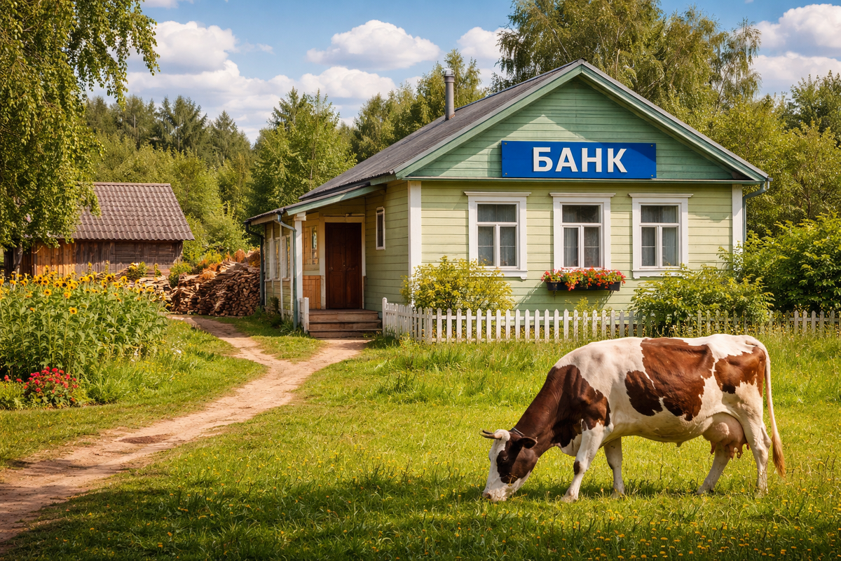    Где взять наличные в селе: ЦБ предложил новый формат без отделений. Фото: нейросеть