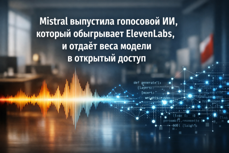    Mistral выпустила Voxtral TTS — голосовой ИИ с открытыми весами, превосходящий ElevenLabs. Компактная модель, работает в 6 раз быстрее реального времени, поддерживает 9 языков и адаптацию голоса.