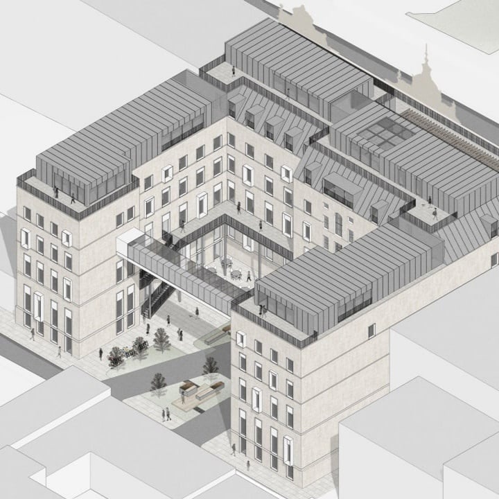   Проект реконструкции здания гостиницы «Московская» //Фото: паблик «Мой Фасад»