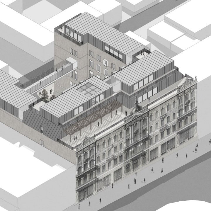    Проект реконструкции здания гостиницы «Московская» //Фото: паблик «Мой Фасад»