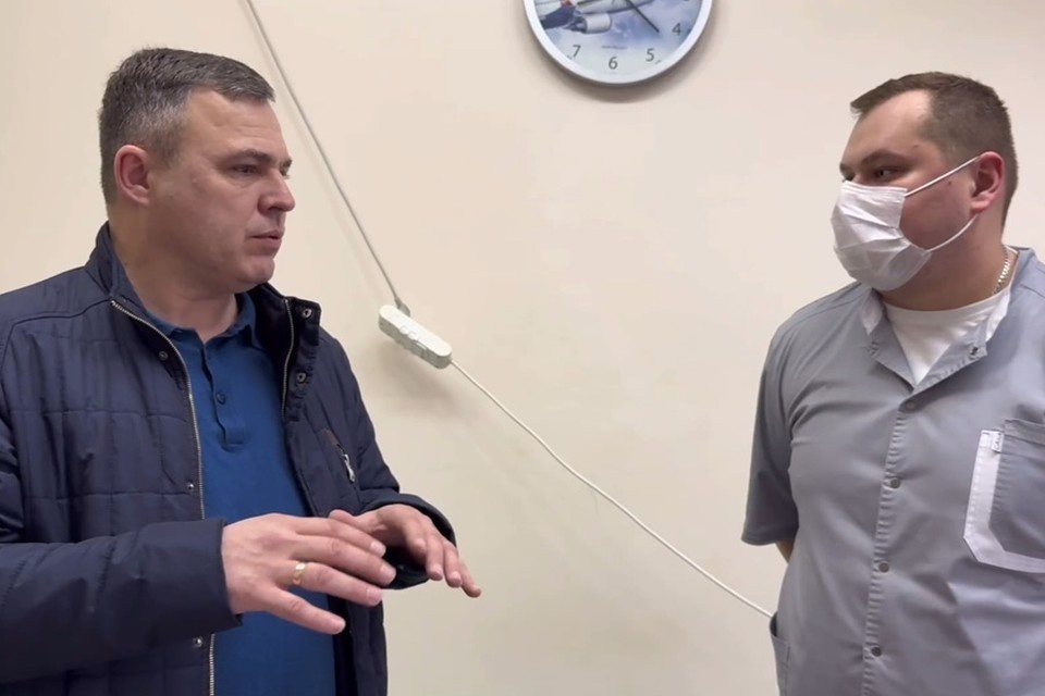    Глава Минздрава ДНР проверил работу Центральной Донецкой больницы №3. Фото: ТГ/Масников