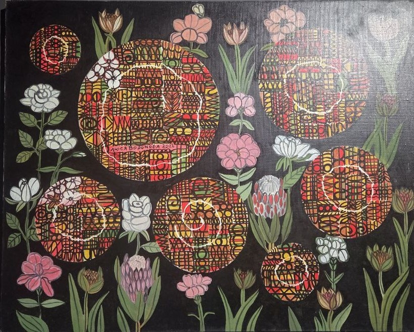 День рождения. Цветы Руслана. 2022 холст, масло