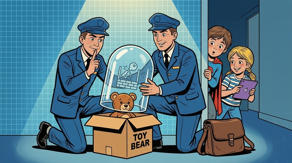 Первый шаг: прозрачный купол, который не даёт игрушке выходить за границы.