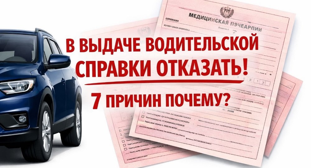 🚗💥 Водительскую СПРАВКУ отказались выдать? 7 причин, которые скрывают врачи!