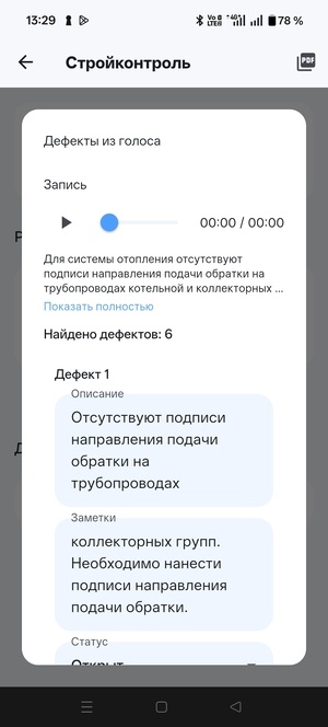 Расшифровка и дефекты