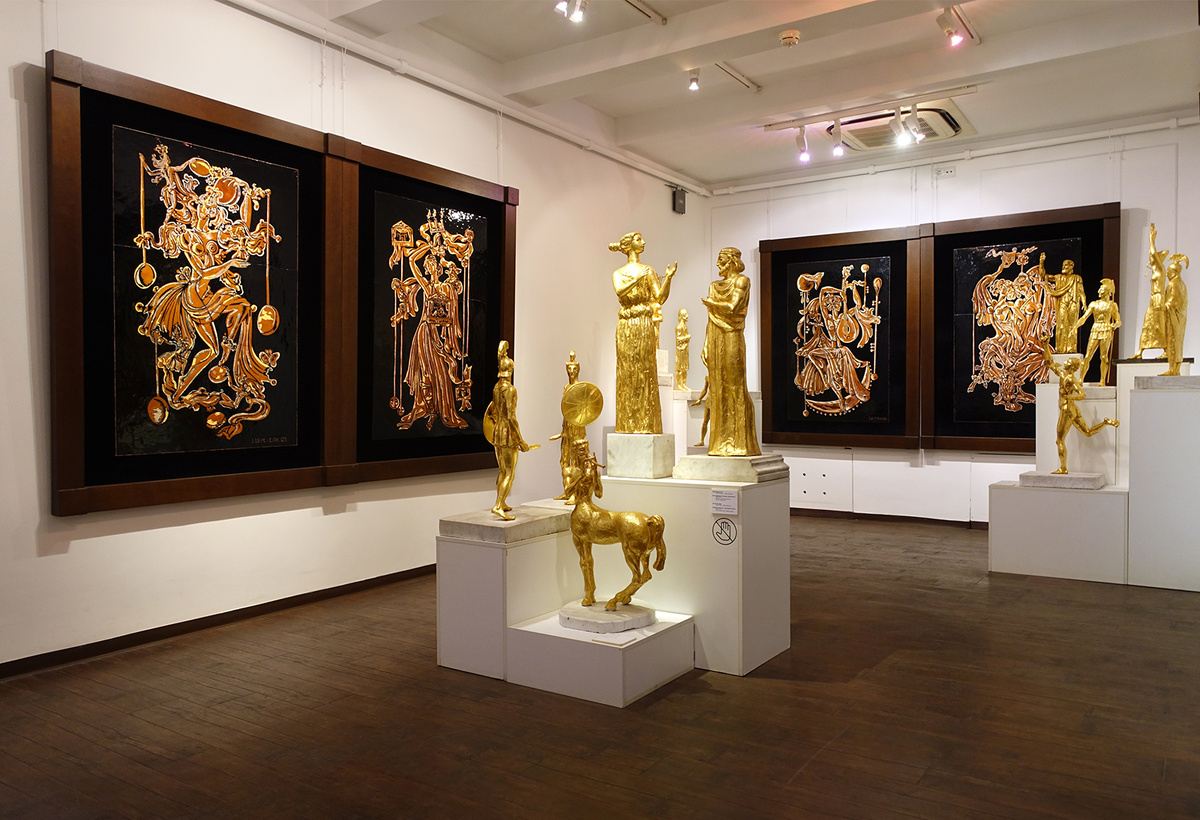 "Аргонавты" 1995-2001. Зураб Церетели. Бронза, сусальное золото. Музей-мастерская на Б. Грузинской. Москва. 