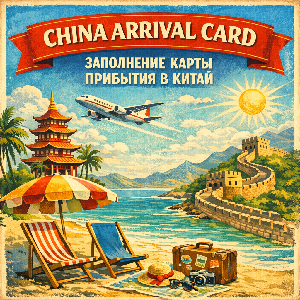 Заполнение электронной arrival card в Китай