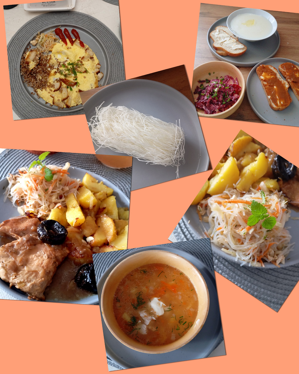 В семь утра  в пятницу  был готов завтрак и часть  беда.