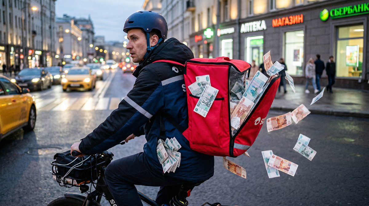 Типичный курьер в Москве