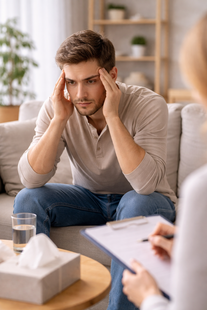 Сложные эмоции на встрече с психологом