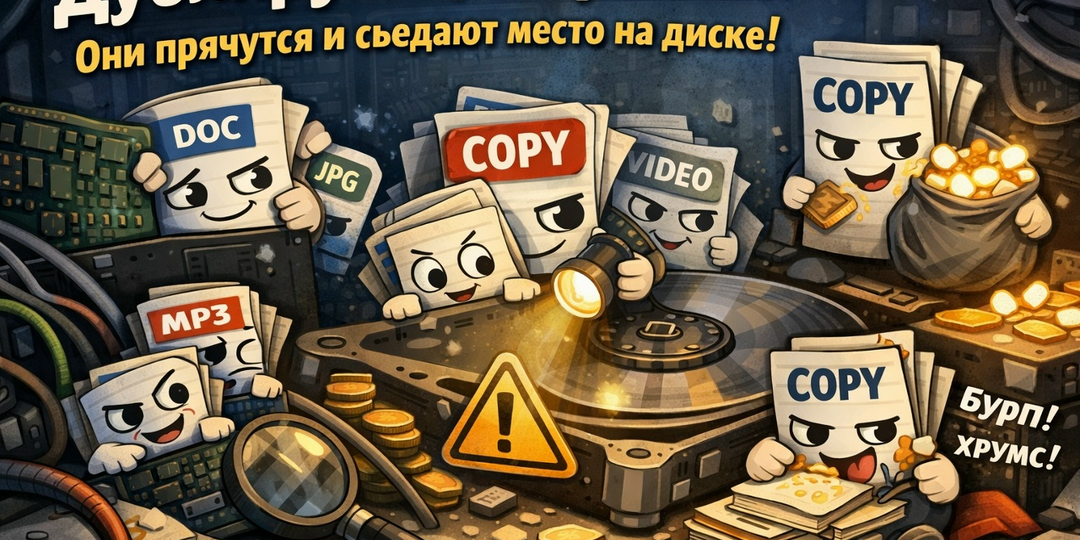💾 Как Windows скрывает от вас дубликаты файлов и почему они занимают терабайты