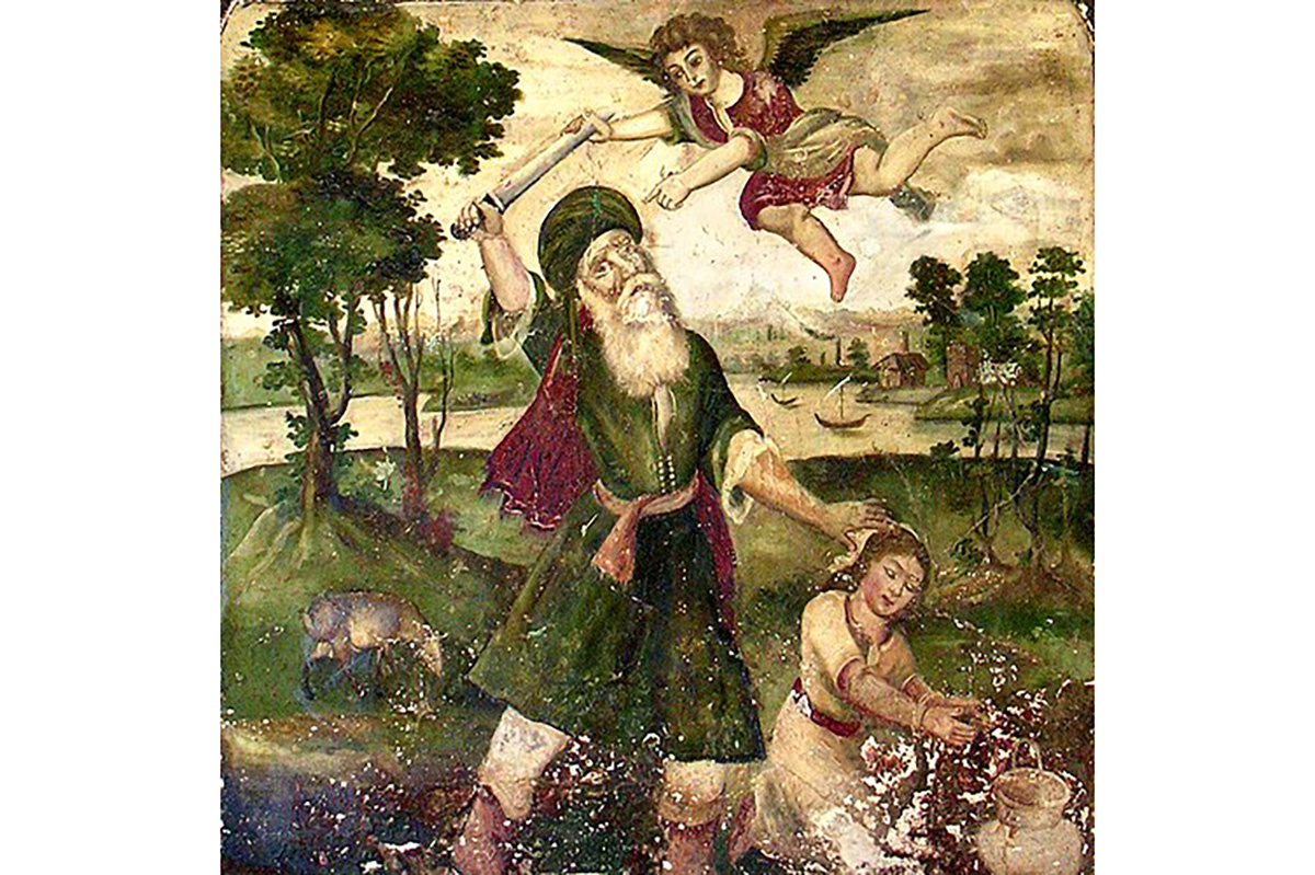 Evgenia Kononova / Wikimedia.org📷Пророк Ибрахим собирается принести в жертву сына. Фреска в музее Хафт Танан в Ширазе