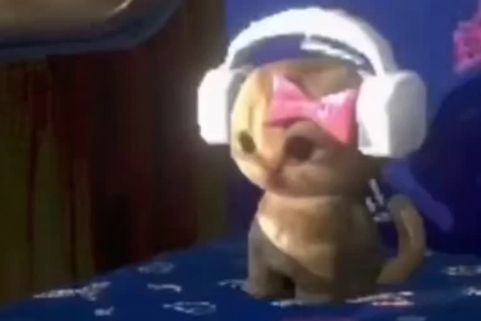 Над головой у него парит зеленый кристалл – пламбоб – фигурка из популярной игры «The Sims». Фото: соцсети