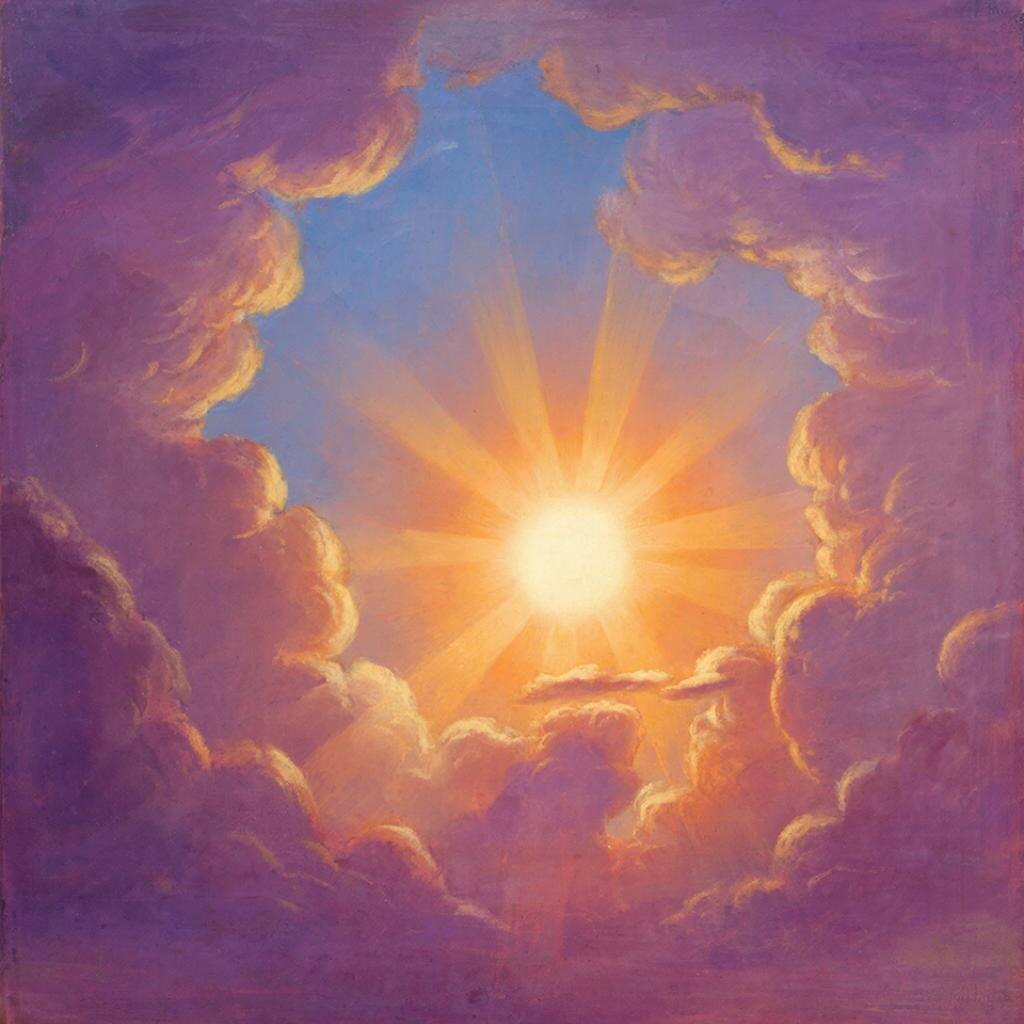 Солнце. Иллюстрация сгенерирована нейросетью