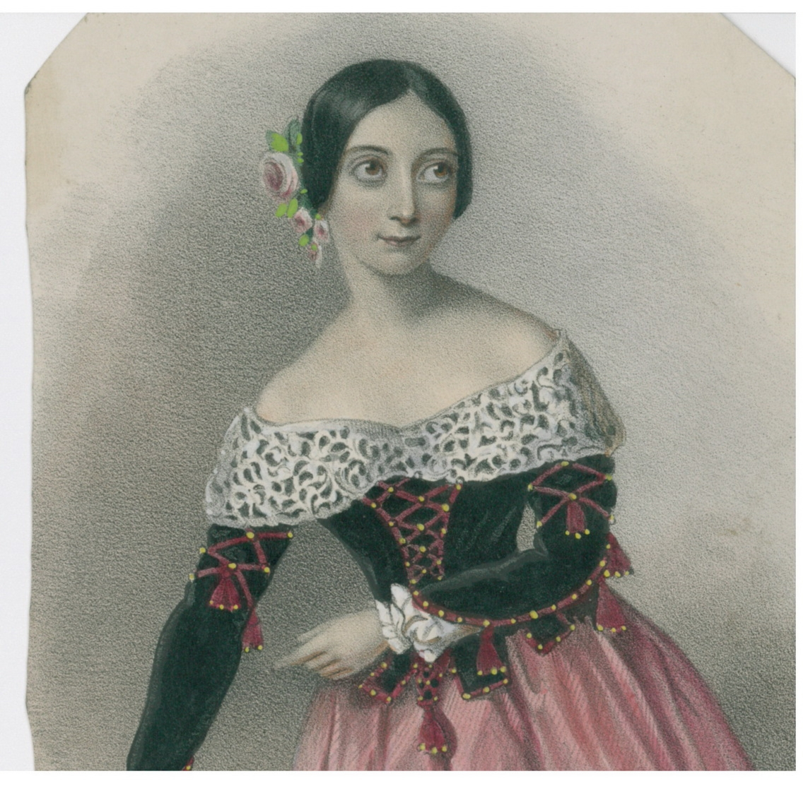 Портрет Полины Виардо. Неизвестный художник