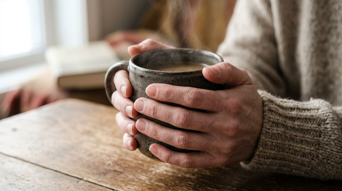 Греть руки о чашку — это не обычная привычка. Это сигнал - тело просит то, что не может получить само. (если конечно вы не живете за полярным кругом)