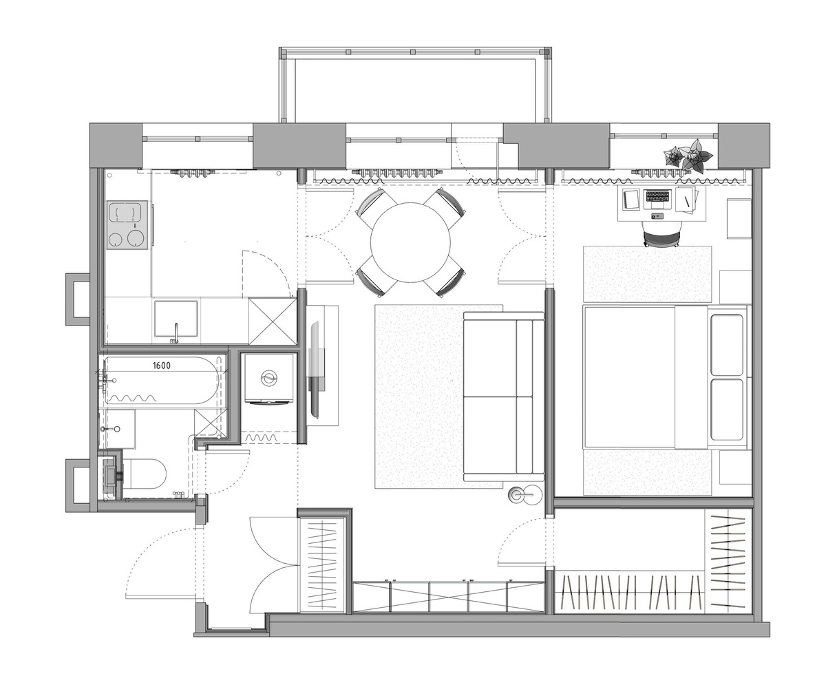 План квартиры по проекту Анастасии Заркуа