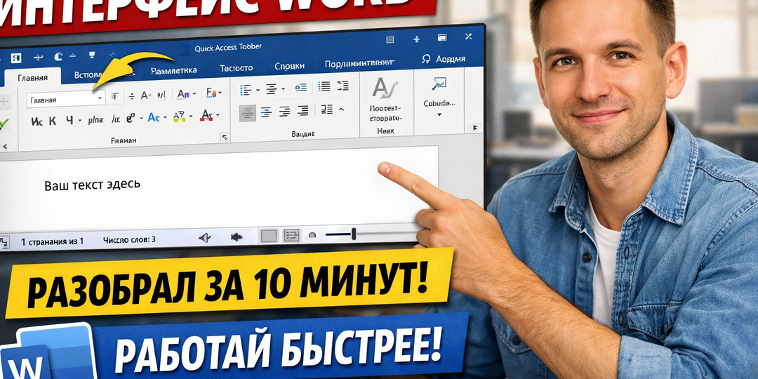Разобрал интерфейс Word до мелочей — теперь работаю в 2 раза быстрее