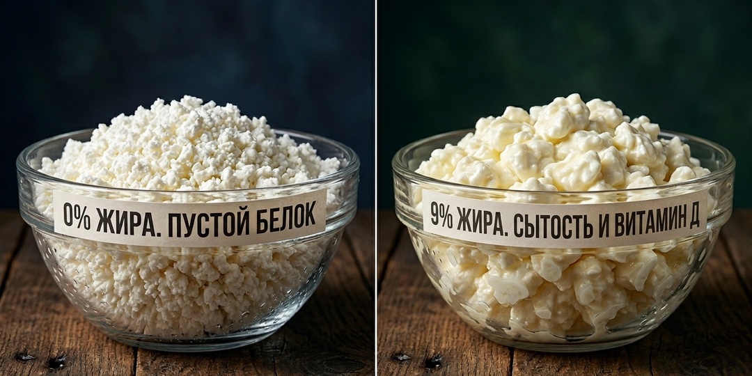 «Пустые калории»: Почему 9% творог помогает худеть, а обезжиренный - заставляет переедать?