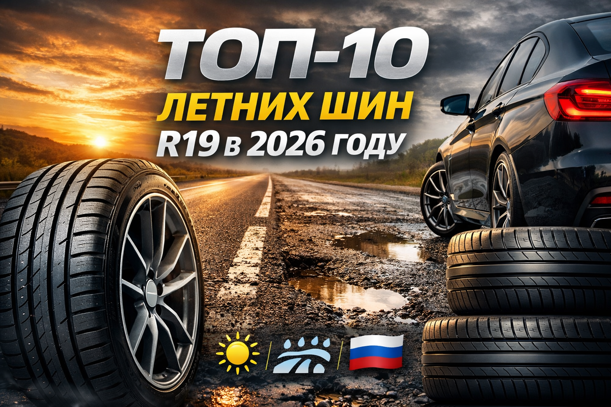 Какие шины R19 выдержат наши дороги: рейтинг лета 2026