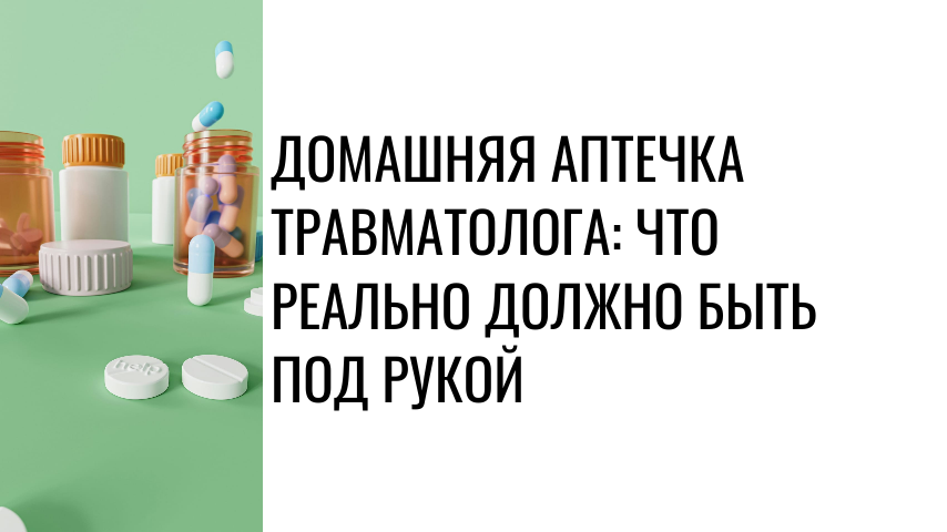 Домашняя аптечка травматолога: что реально должно быть под рукой