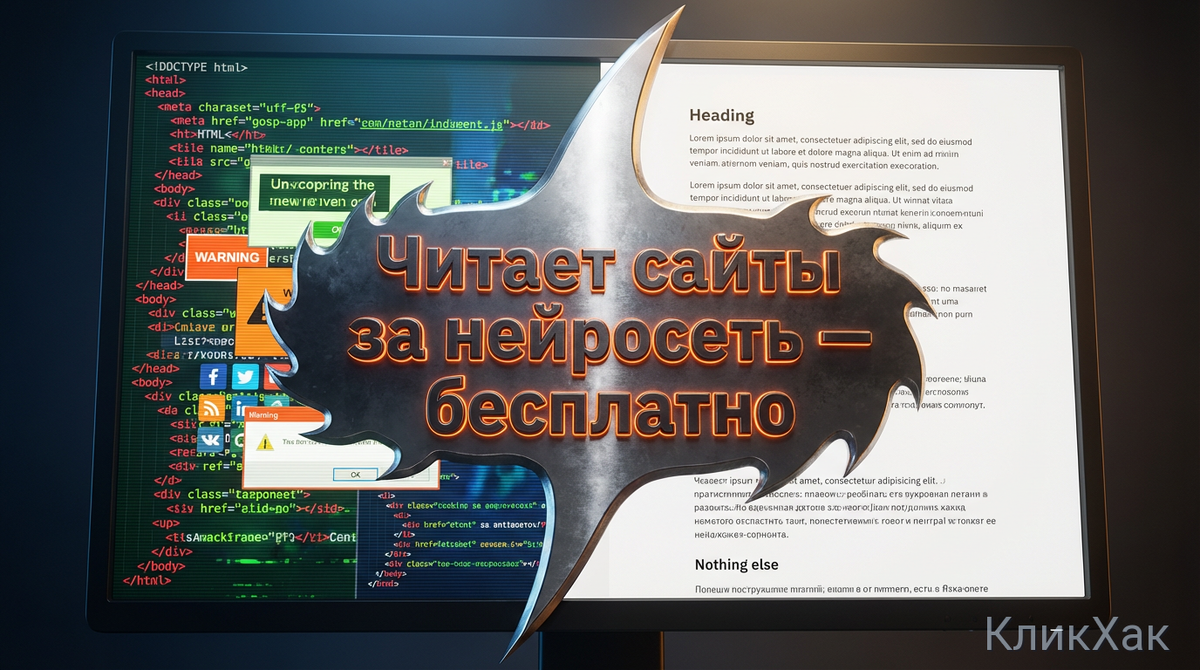 Вытаскивает чистый текст из любого URL.