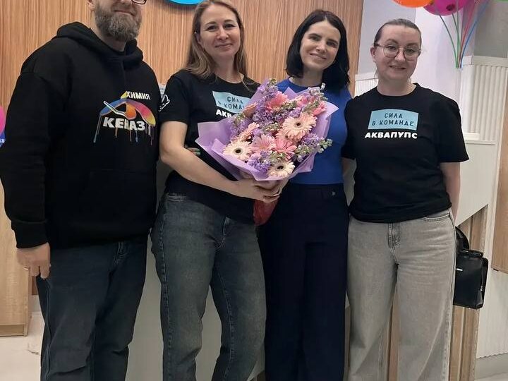 Сегодня, 27 марта 2026 г., мы поздравляли наших любимых клиентов - сеть студий раннего плавания «Аквапупс» - с открытием нового клуба