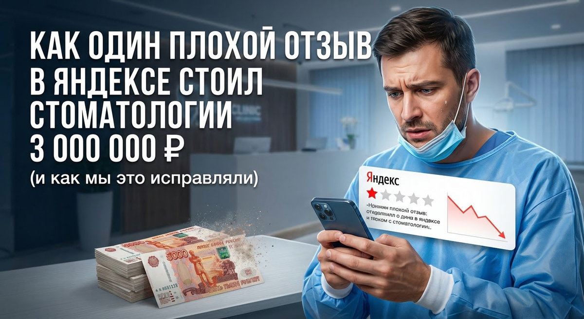 Плохой отзыв в стоматологии на Яндекс картах