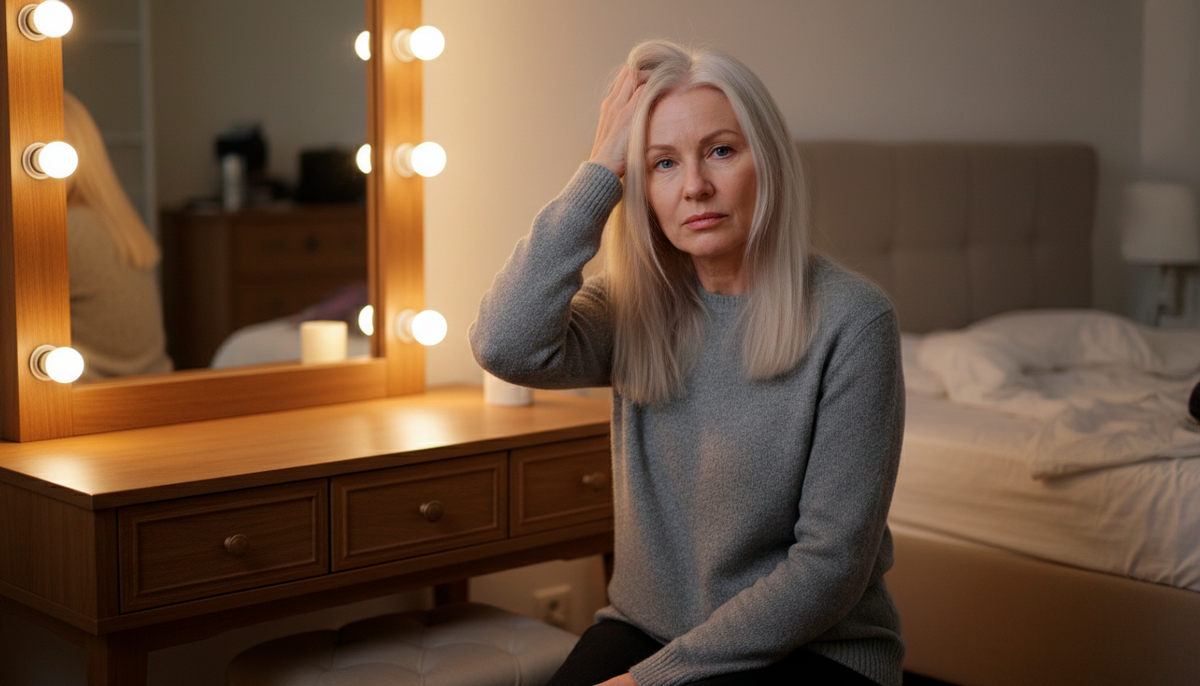 Людмила, 58 лет. К обеду волосы теряли объём, а пучок всё изменил