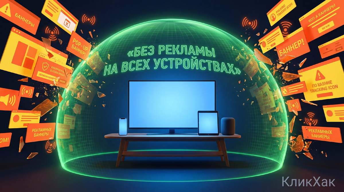 Блокировать рекламу на всех устройствах 