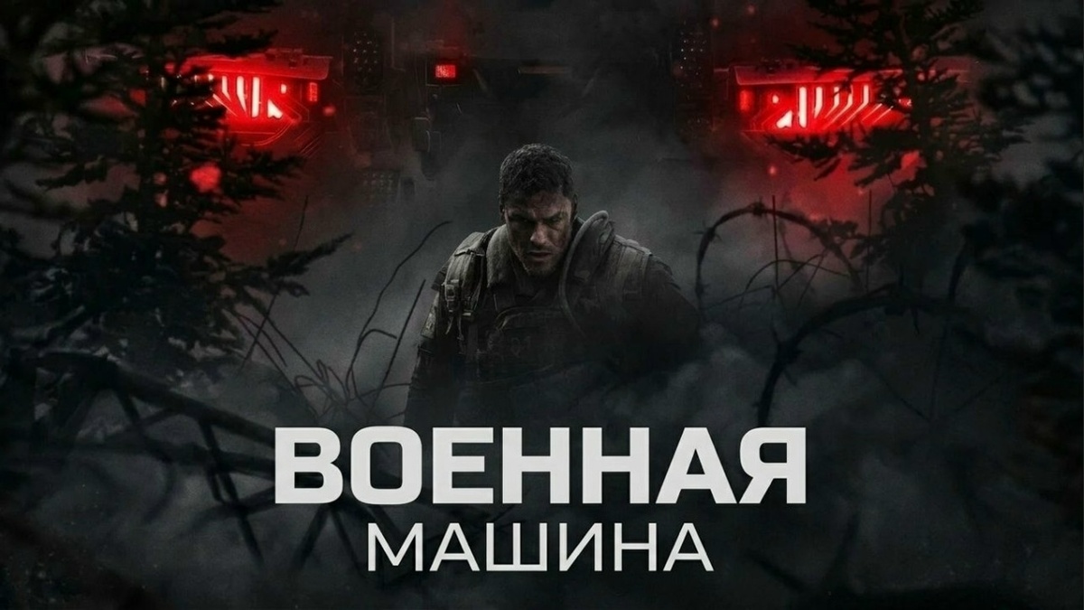 Постер к фильму «Военная машина» (2026 г.) — фантастическому боевику от Netflix.