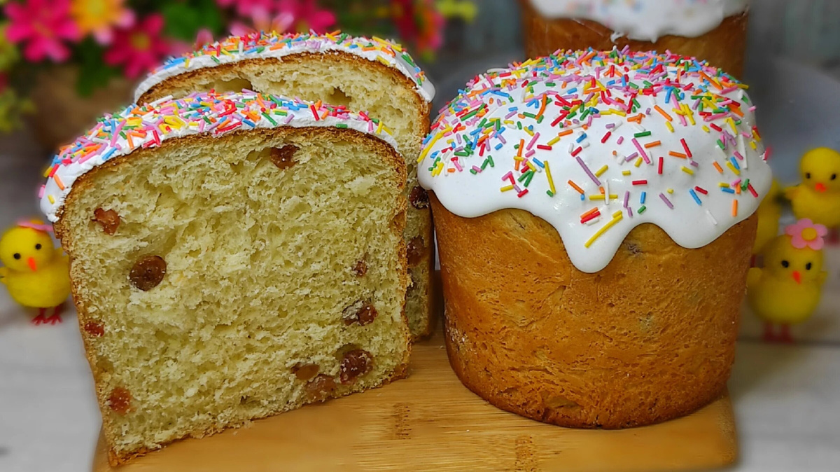 Идеальный пасхальный кулич. Фото автора.