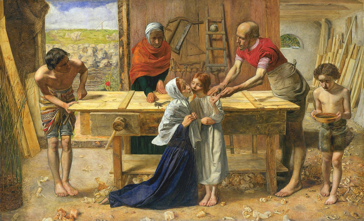 «Христос в плотницкой мастерской» (также «Христос в родительском доме»). Картина  Джона Эверетта Милле