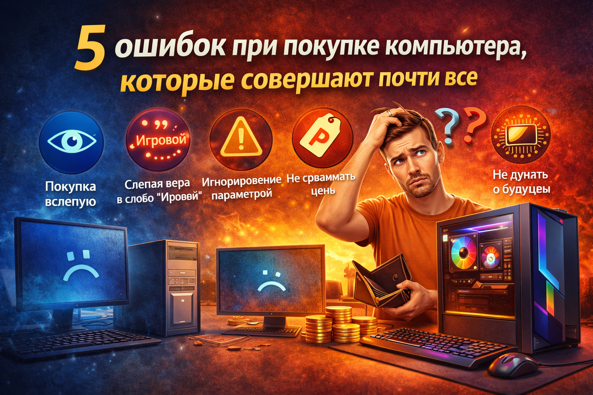 5 ошибок при покупке компьютера, которые совершают почти все