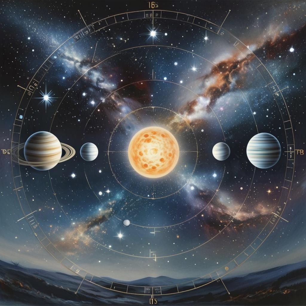 Астрология. Иллюстрация сгенерирована нейросетью