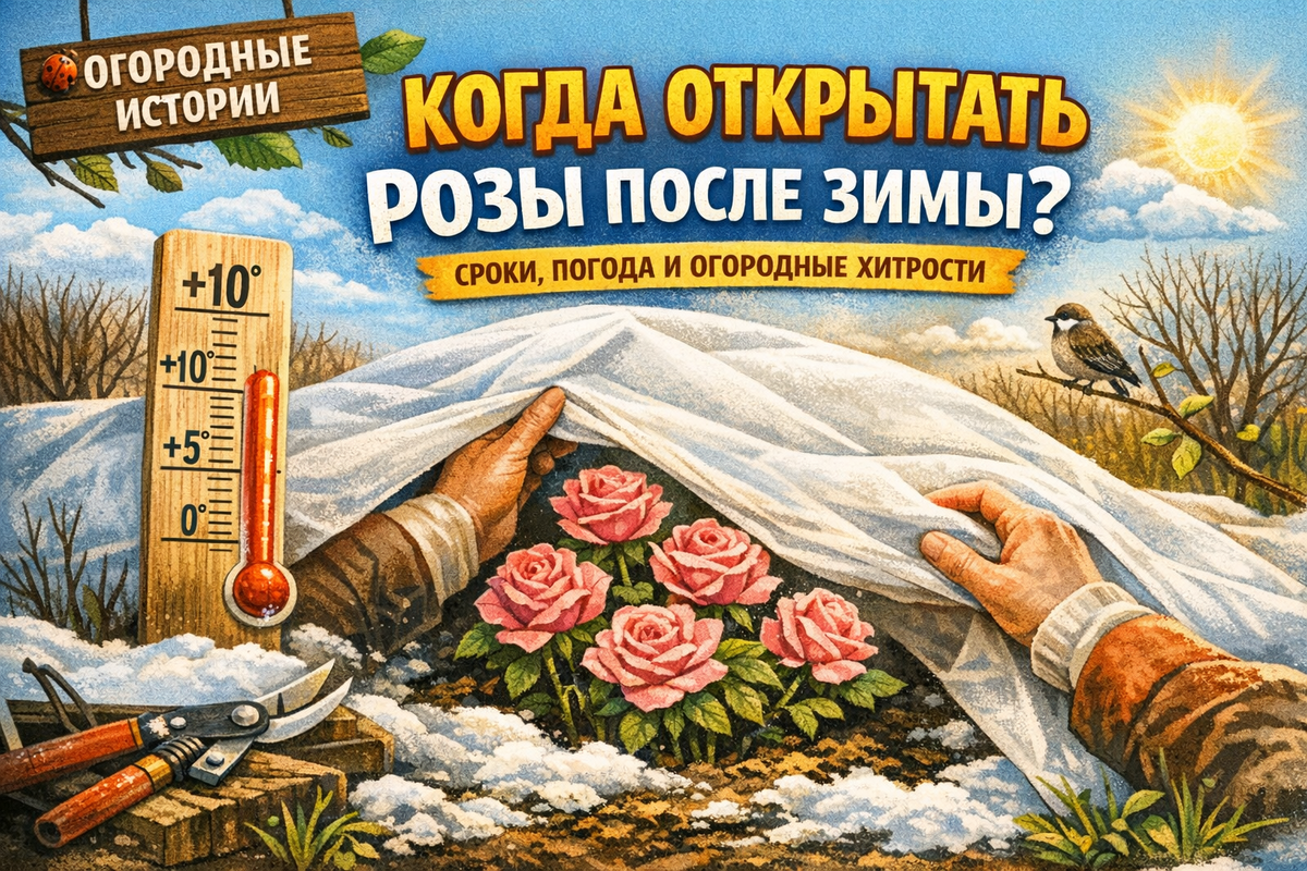 Когда открывать розы после зимы