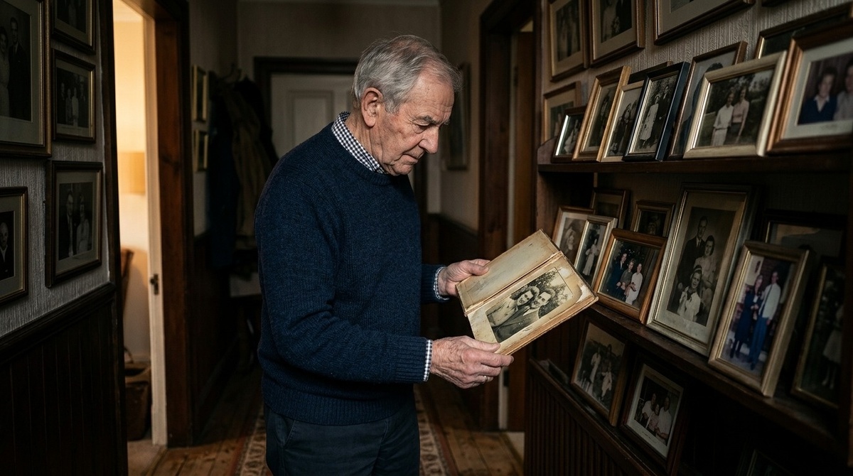 Рамка раскрылась сама. Стекло не разбилось. Только фотография выскользнула.