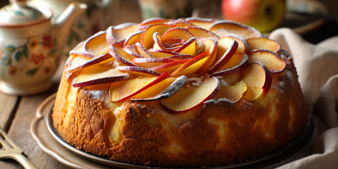 Золотистый яблочный кекс: Королевская выпечка по цене буханки хлеба. Подготовка — всего за 5 минут!