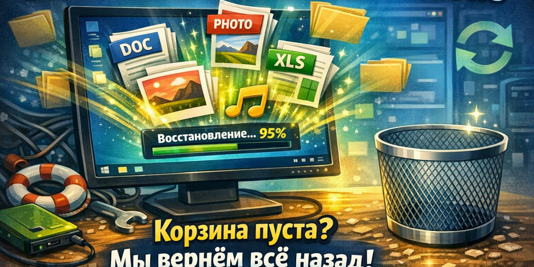 🕳️ Скрытый инструмент Windows: как восстановить файлы, даже если корзина пуста