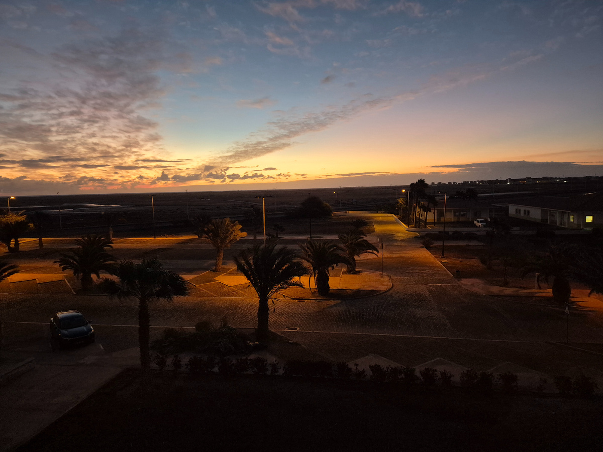 утро, вид с лоджии, отель "Аква вилла верде", о.Сал, Кабо-Верде 