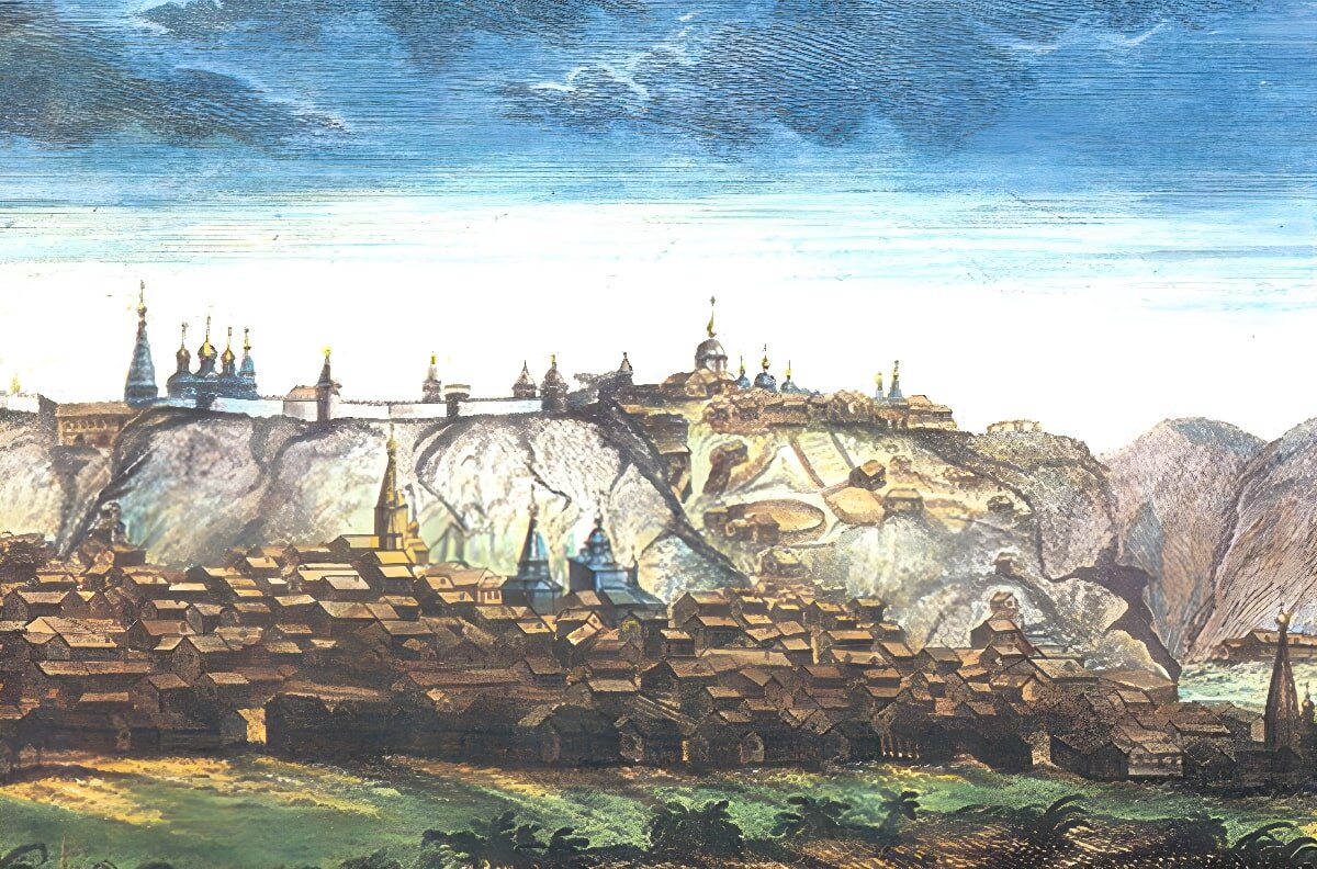 Vue de la ville de Tobolsk, Louis-Nicolas de Lespinasse, 1783
