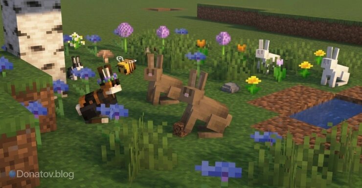   Кролики в Minecraft