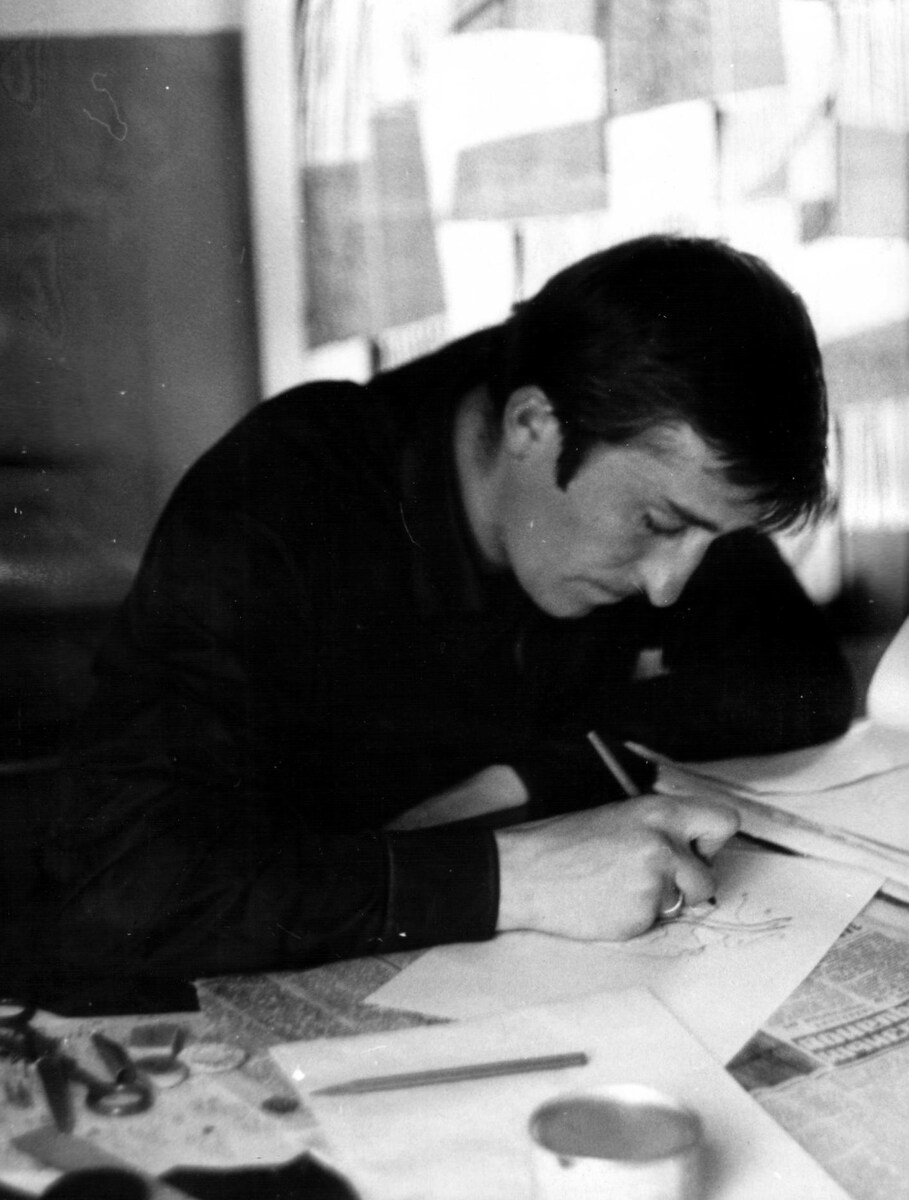 А.Б. Вишерский за работой, 1970-е года