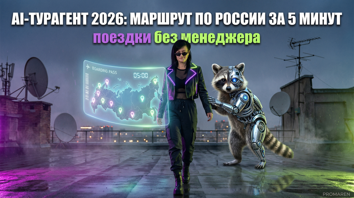    AI-турагент собирает маршрут по России за 5 минут с отелями и билетами | Марина Погодина, PROMAREN Марина Погодина